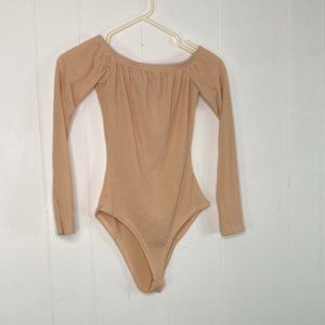 Basic Ribbed Off The Shoulder Bodysuit
